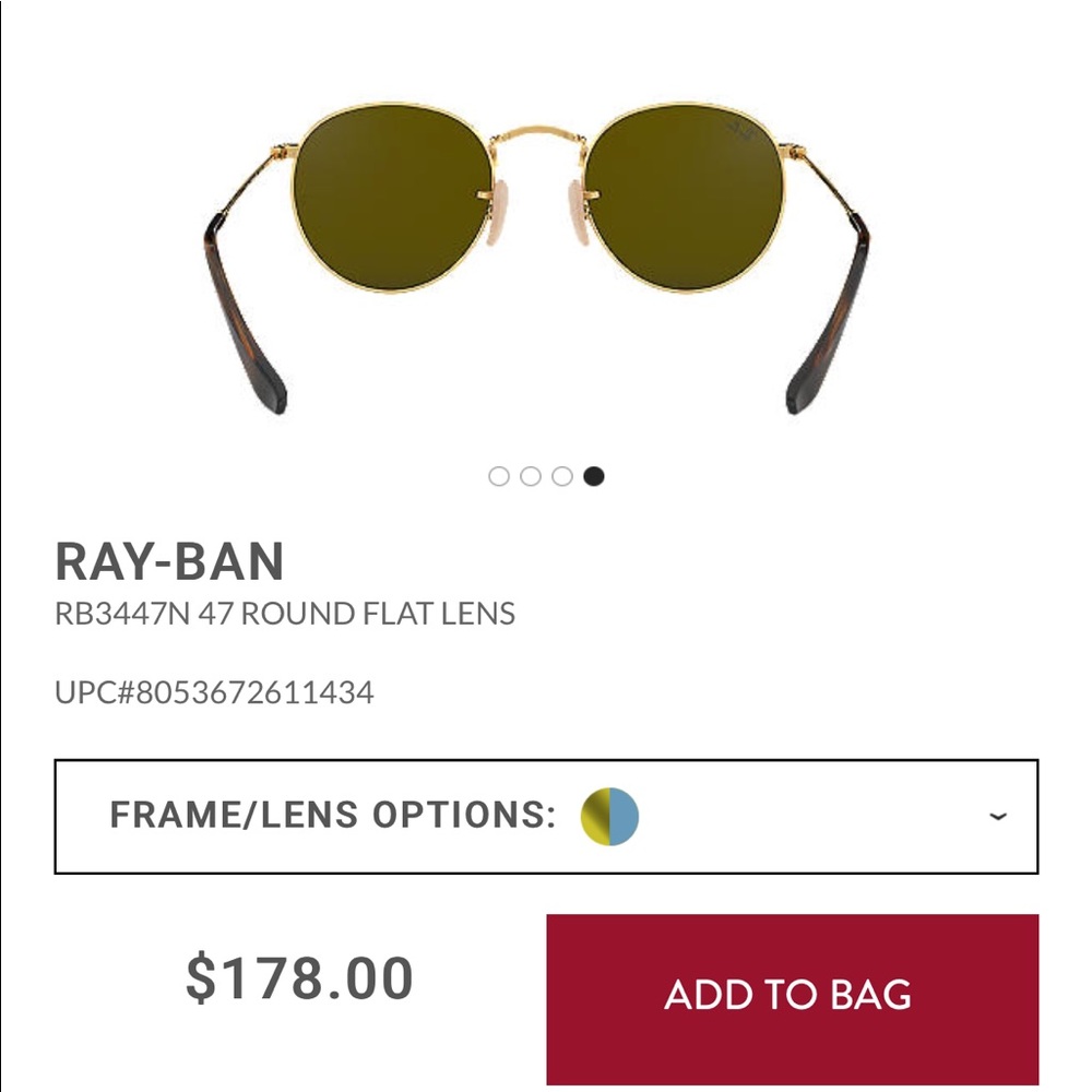 New Ray-Ban Blue Mirrored Rounds View 3